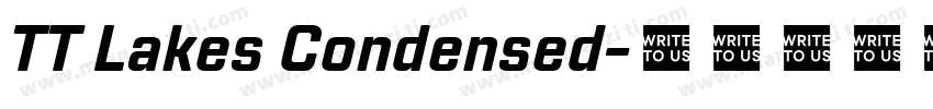 TT Lakes Condensed字体转换